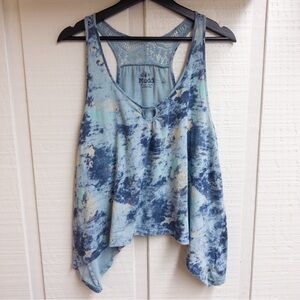 Mudd Sky Blue Tie-Dye Tank Top